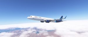 A screenshot from **“Z Lagos do Prahy, DNMM LKPR”** showing flight-planning context for an *A321* route from `DNMM` to `LKPR`, with a visible aircraft view in the thumbnail above clouds and GPS coordinates **(6.6435255, 3.2273095)** supporting the scene.